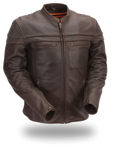 Men’s Brown Sporty Scooter Jacket