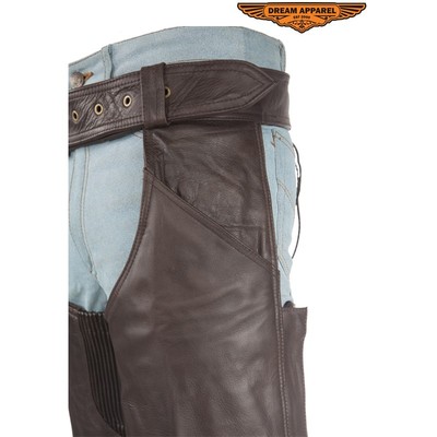 Brown Leather Chaps