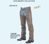 BROWN LEATHER CHAPS