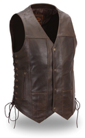 Brown Men’s 10 Pocket leather Vest