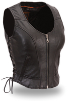 Ladies Clean Side-lace Vest FIL542GDD The Raven