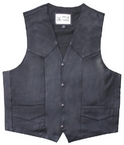 Men's Plain Leather Vest