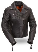 Ladies Jacket w/ Rivet Detail FIL159NOCZ  (Scarlet Star)