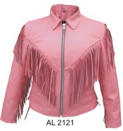 Ladies Pink Jacket with fringe