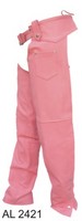 Ladies Pink Plain lined Hip hugger chaps