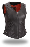 Women’s Riveted Zip Front Vest FIL560NOC