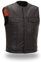 Men’s Concealed snaps clean look Motorcycle Vest