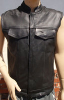  Mens High Collar Patch Holder Vest