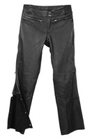 Ladies Black Diamond Leather Pant