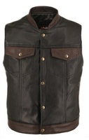 Men's Horsehide Stand up Collar-Two Tone