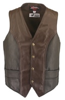 Men's HorseHide Biker Vest Two Tone