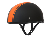  D.O.T. DAYTONA SKULL CAP- ORANGE PIN STRIPE