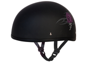  D.O.T. DAYTONA SKULL CAP- W/ PURPLE ROSE