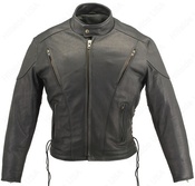 Men's Vented Leather Jacket