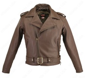 Men's Full Belted Brown Biker Jacket