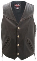 Men's Distressed Brown Vest