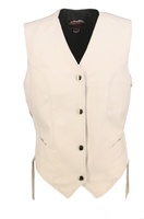 Women's White Leather Vest