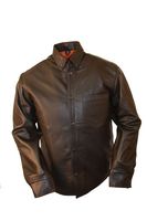 Mens Leather Shirt w/Gun Pockets