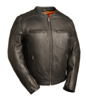 Mens Cafe Racer Quilted Shoulder 