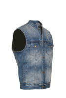 Men's Blue Denim Single Panel Concealment Vest