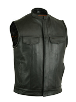 DS188 Concealed Snaps, Premium Naked Cowhide, Scoop Collar & Hidden Zipper