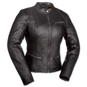 First Fashionista Ladies Black Leather Jacket