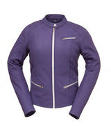 Ladies Purple Leather Scooter Style Biker Jacket "First Fashionista"