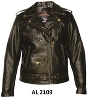 Ladies Retro Brown Motorcycle Jacket