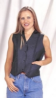 Ladies Braided Vest Naked Leather