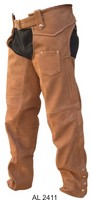 UniSex Brown Chaps BRAIDED