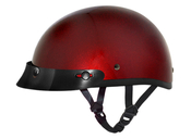 D.O.T. DAYTONA SKULL CAP- BLACK CHERRY METALLIC