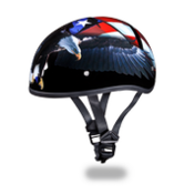  D.O.T. DAYTONA SKULL CAP- AMERICAN FLAG With Freedom