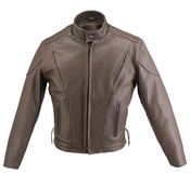 Men's Brown Vented Leather Jacket