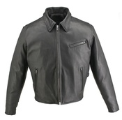 Men's Horsehide Racer Jacket Snap Down Collar