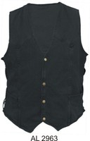 Denim Vest with side laces