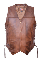 Men's 10 Pocket Brown Vest