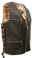 Touring American Bison Leather Vest