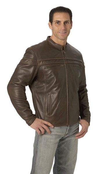 Men’s Brown Sporty Scooter Jacket