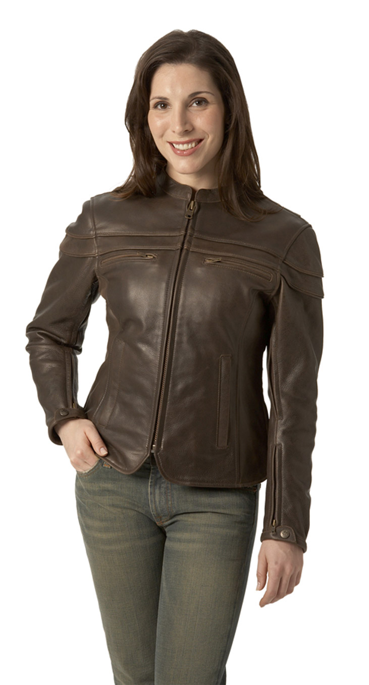 Ladies Brown Sporty Scooter Jacket