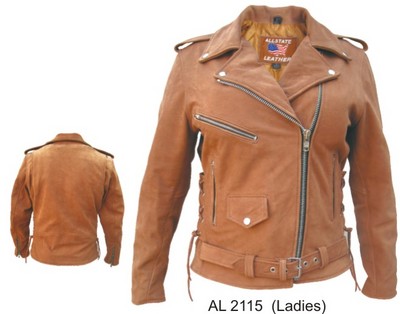 Ladies Brown Motorcycle jacket