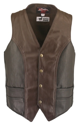 HorseHide Biker Vest Two Tone