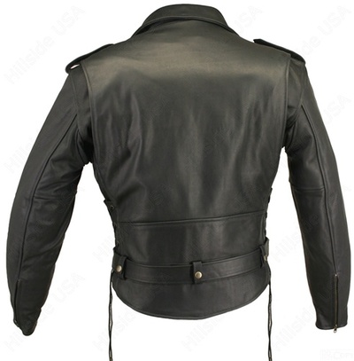 Full Belted Biker Jacket (Back View)