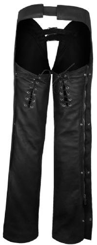 Low-Rise Cowhide Leather Chaps (Rear View)