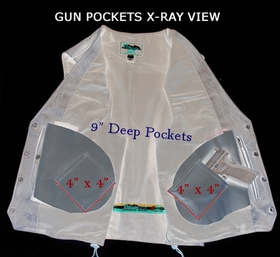 X-Ray View of internal gun pockets